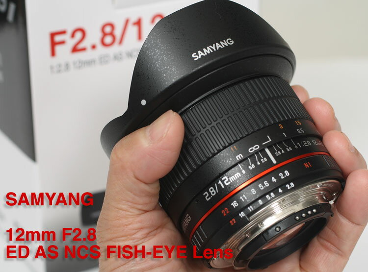 SAMYANG 12mm F2.8 ED AS NCS FISH-EYE Full size ニコンマウントCPU フルサイズセンサー対応の魚眼レンズ！湾曲世界が撮れるフィッシュアイレンズ NikonF【smtb-TK】 02P05Nov16