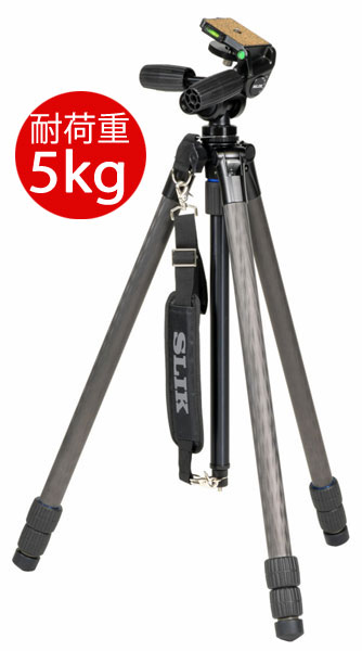 Rakuten - 【延長2年保証】[耐加重5kg]SLIK カーボンマスター833　カーボンシリーズ3段三脚 [2年保証は自然故障に対応]