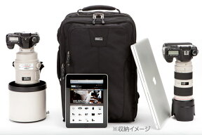 thinkTANKphoto Airport Accelerator（0874530004896）[シンクタンクフォトエアポートアクセレレーター・500mmF4超望遠レンズをつけたプロ用一眼レフ収納可能な比較的大きめのバックパック型カメラバッグ][02P05Nov16]