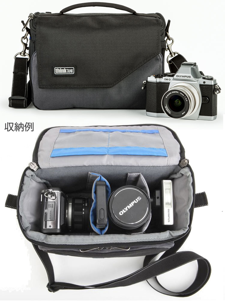 thinkTANKphoto Mirrorless Mover20(ミラーレスムーバー20)ショルダーバッグ X-PRO1,OM-DやライカV-LUX,LUMIX GH3,GX7 SONY NEX-7等のボディとレンズ2〜3本が収納出来るカメラバッグ 02P05Nov16