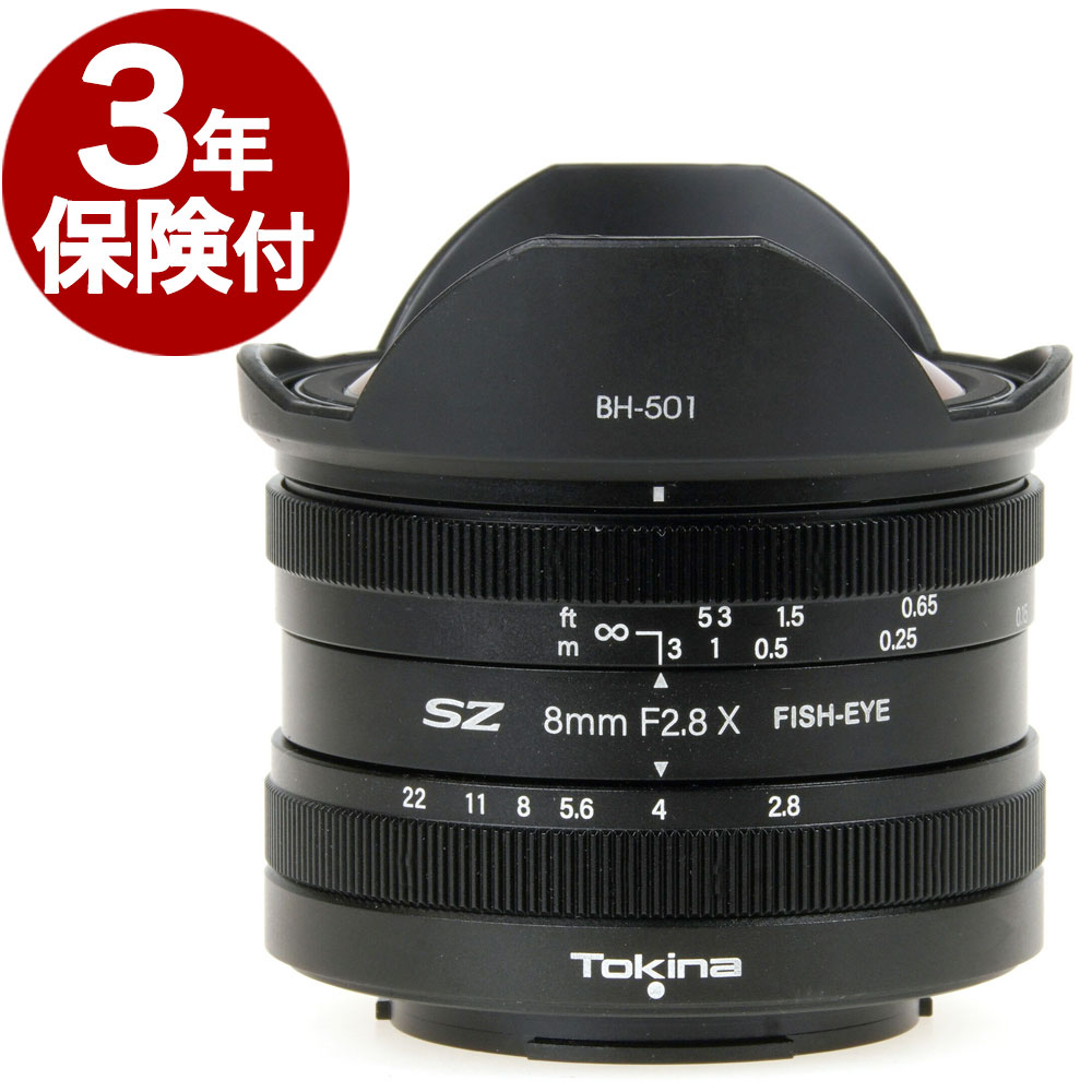 楽天カメラのミツバ【2年保証+3年保険付】トキナ SZ8mm F2.8 FISH-EYE MF ミラーレス一眼用魚眼広角レンズ ソニーE／富士Xマウント[02P05Nov16]