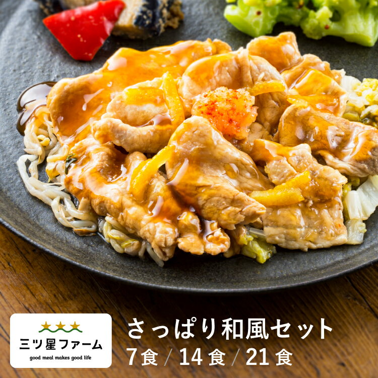 冷凍弁当 お弁当 おかず さっぱり和風 7食セット 冷凍食品 三ツ星ファーム 一人暮らし カロリー 健康 簡単 時短調理 減塩 野菜不足 送料無料のサムネイル