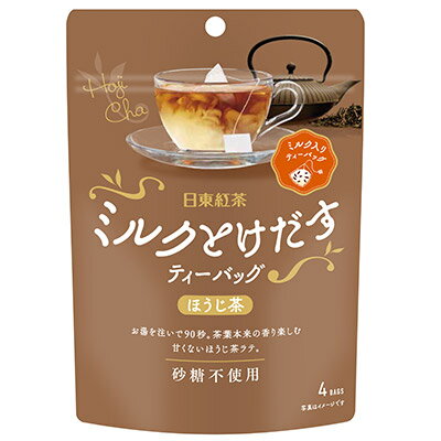 日東紅茶 ミルクとけだすティーバッグほうじ茶 4袋入り 24個セット 【紅茶】【ミルク】【ほうじ茶】