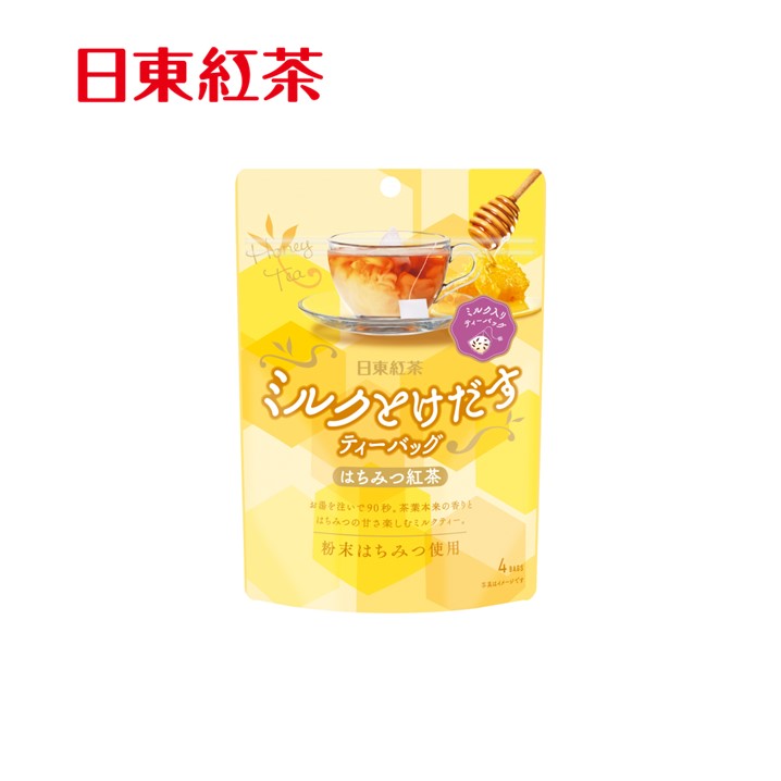 日東紅茶 ミルクとけだすティーバッグはちみつ紅茶 4袋入り【紅茶】【ミルクティー】【はちみつ紅茶】のサムネイル