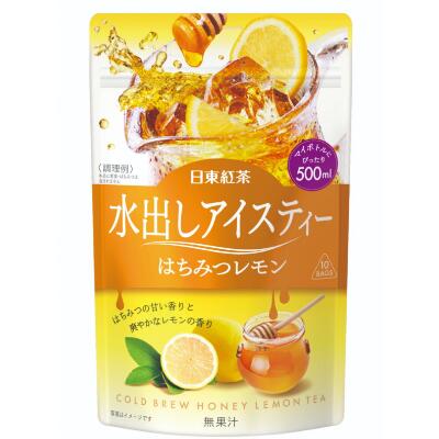 日東紅茶 水出しアイスティー はちみつレモン 【紅茶 フレーバー 500ml 10袋】のサムネイル