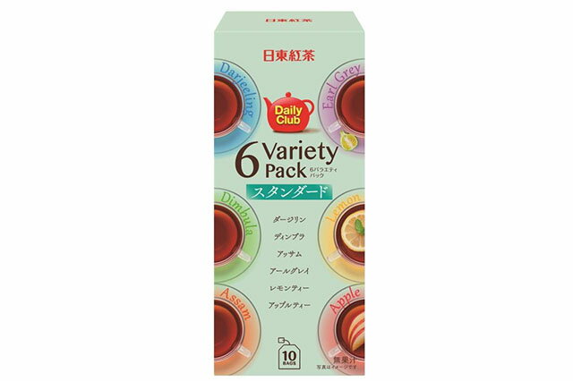 日東紅茶 デイリークラブ 6バラエティパック スタンダード ティーバッグ 10袋入り 【紅茶】のサムネイル