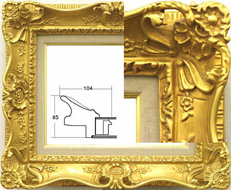額.額縁.油彩額縁　7805　サイズF6　ゴールド.シルバー