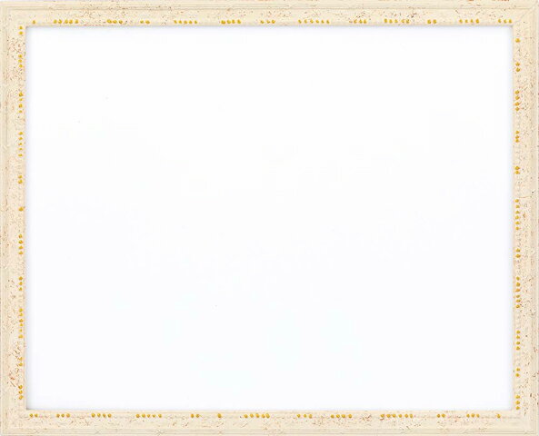 OAフレーム、天然木材、インテリア、梅小紋　アイボリー　A3サイズ