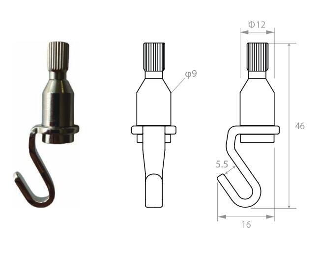 樂天商城 - インテリア雑貨ピクチャーレール用テグス自在用の金具のみ！