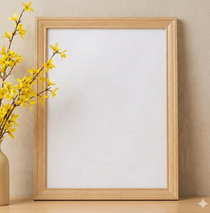 額ポスターフレーム.OAフレーム額縁5623サイズA4木地色（桧）