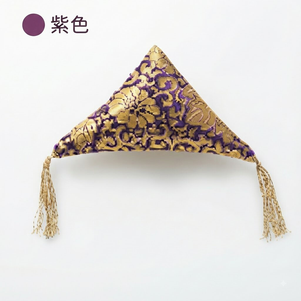 No.2996 額フトン金襴特大 紫 1組