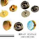 アクセサリーパーツ 蝶タック ピンバッジ 【2色選べるお得10個入セット】 ピンバッチ金具 ピンバッジ ゴールド シルバー ブローチ ピン ブローチピン ピンブローチ 金具 レジン ハンドメイド 手芸 手作り