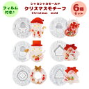 シャカシャカモールド クリスマスモチーフ【6種セット】専用フィルム付き クリスマス スノーマン 動物 冬 シリコンモールド キーホルダー バッグ チャーム 鍵 ...