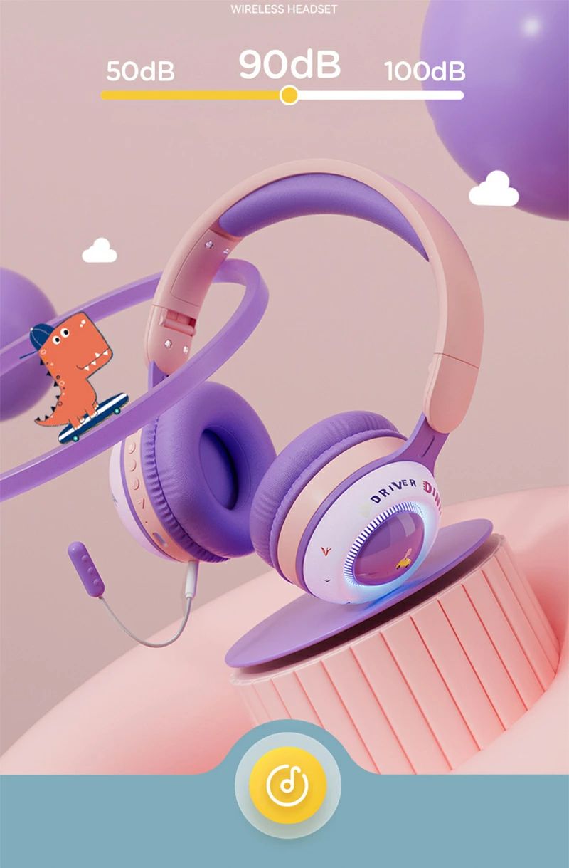 ヘッドホン マイク付き 6色 ワイヤレス 子供用 大人用 Bluetooth5.1 猫耳 ヘッドフ...