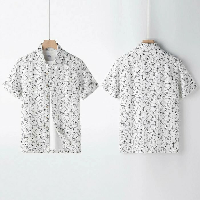 【楽天スーパーSALE】接触冷感 リネンシャツ 亜麻100% 半袖シャツ メンズシャツ 薄手 軽量 トップス カジュアルシャツ ガッコいい プリント柄 海シャツ 旅行 普段着 上着 夏服 通気性 涼しい 父の日 ギフト プレゼント 贈り物