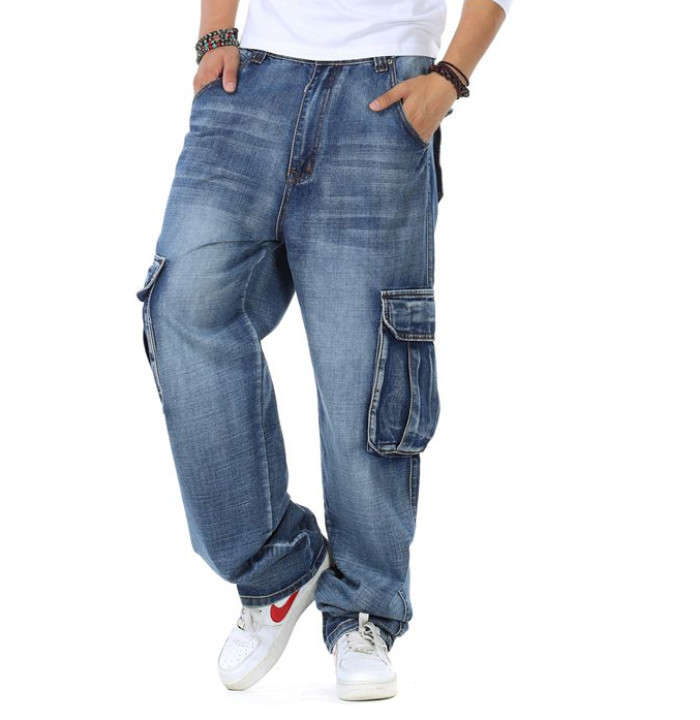 デニムパンツ メンズ バギーパンツ ジーンズ ゆったり風 ロングパンツ 大きいサイズ 30-46