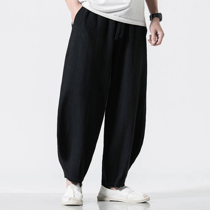 パンツ リネンパンツ ジョガーパンツ 綿麻 メンズ カジュアルパンツ ロングパンツ 原宿系 麻 薄手 涼しい ワイドパンツ サルエルパンツ M-5XL 大きいサイズ イージーパンツ 夏物 ボトムス