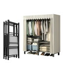 【楽天スーパーSALE】ワードローブ 組み立て不要 カバー付き 大容量 クローゼット ハンガーラック 組み立て不要 おしゃれ 衣類収納ラック 省スペース 防水 防塵 防汚 耐用