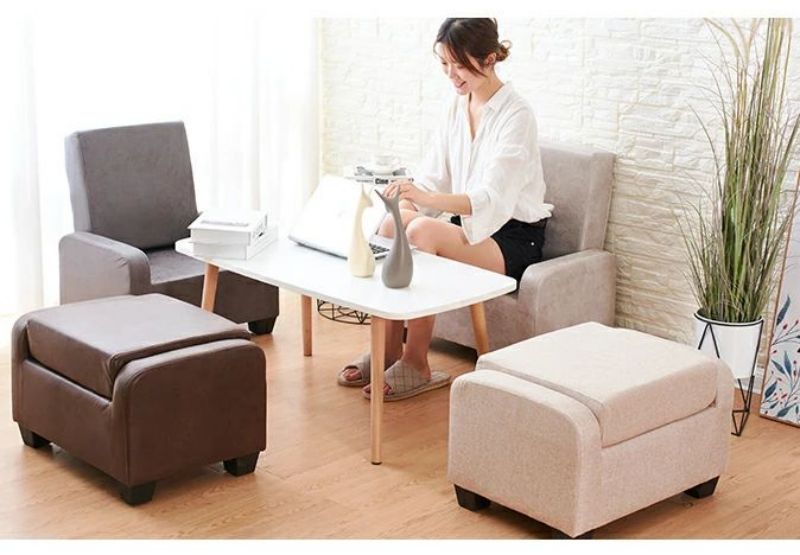 ソファー 一人用 かわいい 折りたたみ ローソファー 子供用 子供部屋 オットマン スツール 足置き チェア 一人掛け ソファ 椅子 低い椅子 背もたれ付 オットマンチェア フットスツール ミニ チェアー 木製 ロースツール スツールチェア リビング 小さい椅子 北欧 おしゃれ [2]