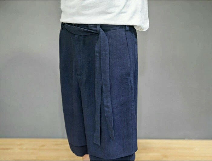 ハーフパンツ リネンパンツ 五分丈パンツ メンズパンツ ショーツ ショートパンツ 綿麻パンツ カジュアルパンツ 短パン 半ズボン ビーチショーツ イージーパンツ 夏服 男性ボトムス 大きいサイズ M L XL 2L 3L 4L 5L 快適 ルームウェア