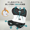 骨盤から腰をサポート 高反発メモリー綿 腰当て クッション 軽量 持ち運び簡単 椅子や床に置いて座るだけ 猫背改善 腰が痛くならない 腰椎椎間板ヘルニア予防 オフィス テレワーク(4)