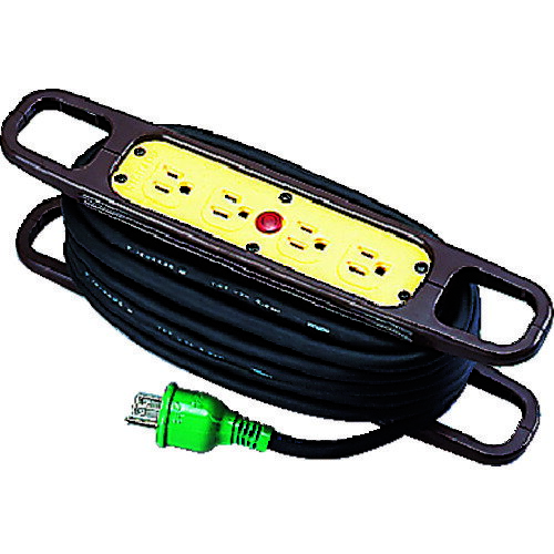 日動 ハンドリール 100V 3芯×10m 黒 アース付 HR-E104-B 4937305011775DIY 工具 道具 電動工具 コードリール 延長コード 花 ガーデン エア工具用アクセサリー 作業用延長コード 日動 TRU