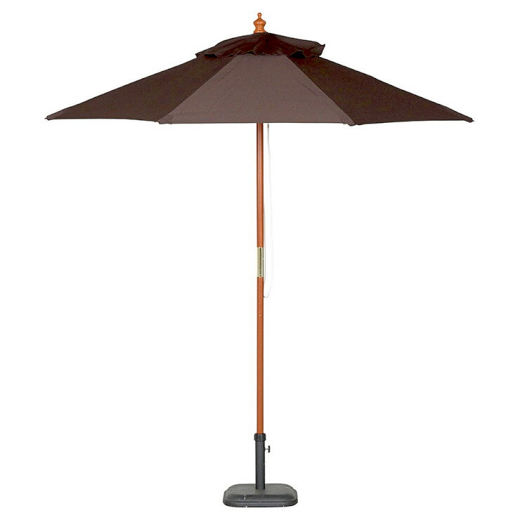【メーカー直送】 不二貿易 木製パラソル 210cm ブラウン 210BR 210BR 60160 KNS