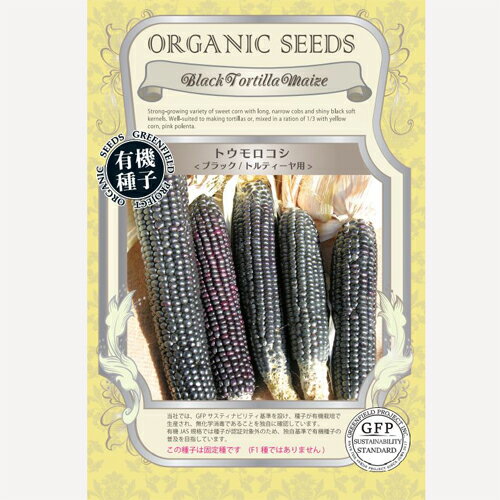 有機種子【　トウモロコシ / ブラック/トルティーヤ用　】 小袋 （栽培用 種子 固定種）