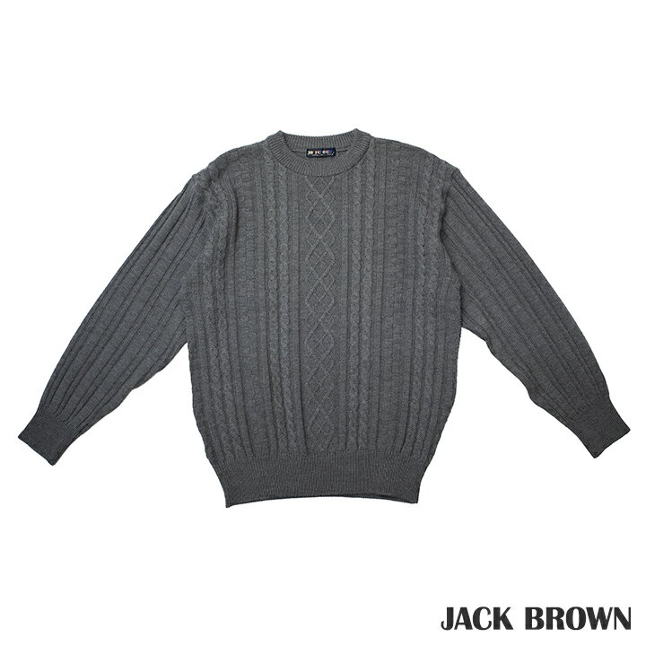 乐天商城 - JACK BROWN クルーネックセーター【グレー】