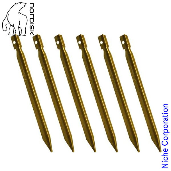 ノルディスク アルミニウムYペグ 6PCS 119041 テント タープ アルミ ペグ 売り尽くし 在庫処分