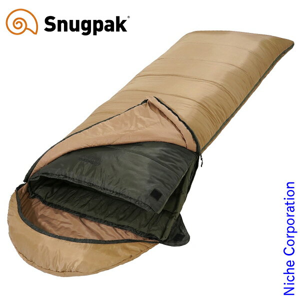 【即納】スナグパック ベースキャンプ スリープシステム デザートタンxオリーブ Snugpak SP15704DO シュラフ キャンプ 寝袋 アウトドア オールシーズン 封筒型 レイヤー仕様