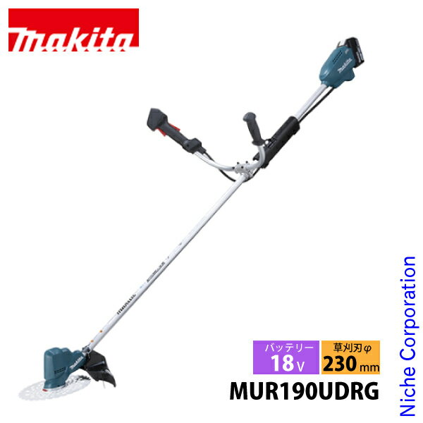 マキタ makita 18V 充電式草刈機 Uハンドル MUR190UDRG バッテリー・充電器付き BL1860B×1 DC18RF 草刈り機 充電式 電動草刈り機 刈払い機 純正品