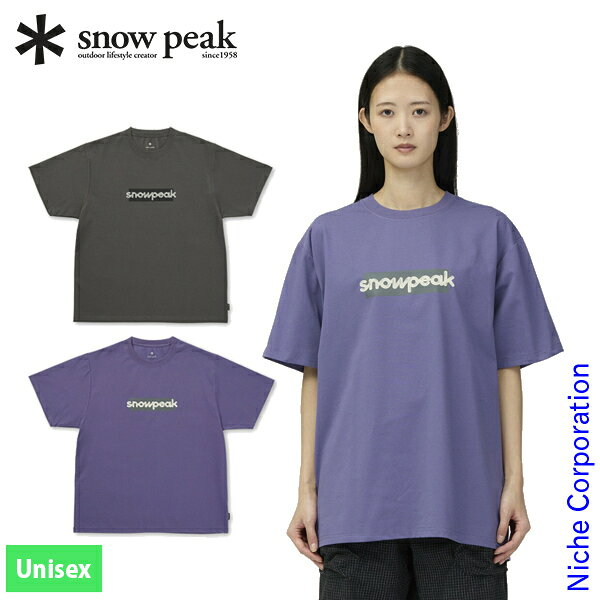 スノーピーク リフレクティブ タイポグラフィ Tシャツ 100261TS03 アウトドア ウェア トップス ユニセックス キャンプ用品 半袖 吸水速乾 接触冷感 mitsuyoshi-10075789 ニッチ・リッチ・キャッチ パッケージ画像