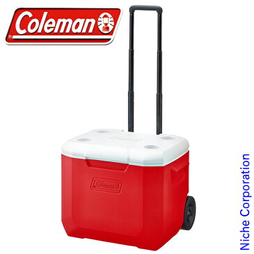 コールマン ホイールクーラー/60QT (レッド/ホワイト) 2000027864 クーラー ボックス キャンプ用品 キャスター
