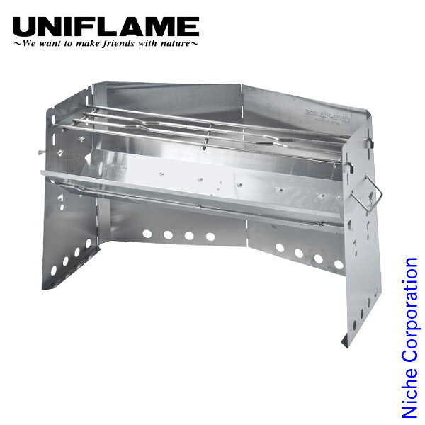 \最大1、000円OFFクーポン配信中/ユニフレーム 薪グリル ラージ キャンプ 焚き火 炭火料理 コンロ ソロキャンプ アウトドア 焚火台 お1人様2点限り 焚き火台通販格安セール情報 楽天 通販