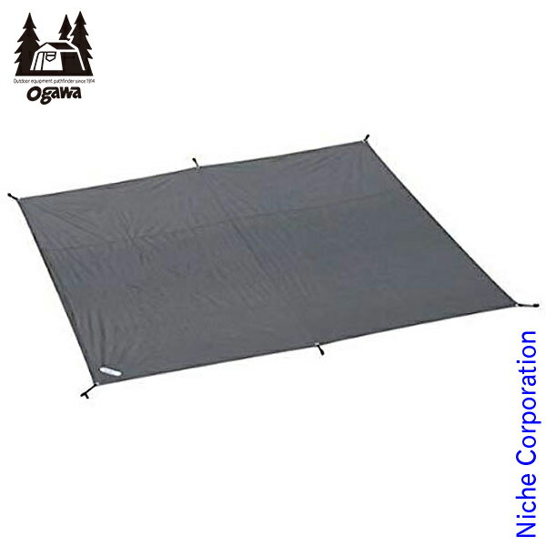 テントの床下に敷くシート。グランドシートを汚れや傷などから守ります。 強度の高い素材の採用でテント床面からの雨水の浸水や湿気を防ぎます。また、グランドシートの汚れやキズを防ぎます。シートはテント四隅のフックにより固定します。※実際に使用する場合は、ロゴマークのプリントされている面が地面に接する側になります。 【シートサイズ（cm）】　　200×120 【適応テント床サイズ（cm）】　　210×130 【適応テント】　　アーデインDX-II 素材／生地：ポリエステル210d（耐水圧1500mm） カラー／チャコールグレー 固定部：ハトメ、ショックコード、プラフック 収納袋付きJAN　4909232130201小川キャンパル ogawaキャンパル キャンパルジャパン 小川テント オガワテントテントマットグランドシートテントアクセサリーグランドシート・テントマットアウトドアギアショップ・オブ・ザ・イヤー ショップ オブ ザ イヤー 2022 受賞 アウトドア レジャー ジャンル アウトドア・レジャージャンル