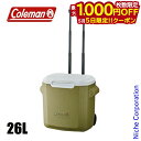 【5日は!枚数限定 最大1,000円OFFクーポン】コールマン ホイールクーラー/28QT オリーブ 2205748 アウトドア キャンプ 保冷ボックス ホイー...