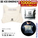 【5/30・6/1は!枚数限定 最大1,000円OFFクーポン】アイスエナジー プロフィットベスト 白 &ウェア用アルミソフトケース250g セット アウトドア ウェア 男女兼用 冷却ベスト 保冷剤 クールベスト