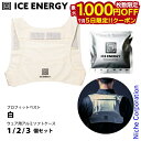 【5日は!枚数限定 最大1,000円OFFクーポン】アイスエナジー プロフィットベスト 白 &ウェア用アルミソフトケース250g セット アウトドア ウェア 男女兼用 冷却ベスト 保冷剤 クールベスト