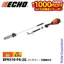 【15日は!枚数限定 最大1,000円OFFクーポン】エコー 50V バッテリープルーナ 2Pバッテリー ・充電器付き BPH510-PA-2G 工具 高枝 高枝切り チェンソー