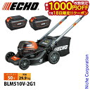 【18日は!枚数限定 最大1,000円OFFクーポン】エコー 芝刈り機 50V バッテリーローンモア 2Pバッテリー 2個・充電器付き BLM510V-2G1 自走式 芝刈機 充電式 バッテリー式 電動芝刈機