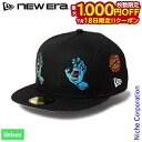 【18日は!枚数限定 最大1,000円OFFクーポン】ニューエラ 59FIFTY SANTACRUZ オールオーバースクリーミングハンド ブラック 14384270 アウトドア ウェア 帽子 ユニセックス 注目商品