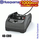 【25日は!枚数限定 最大1,000円OFFクーポン】ハスクバーナ 充電器 40-C80 970487804 バッテリー 充電