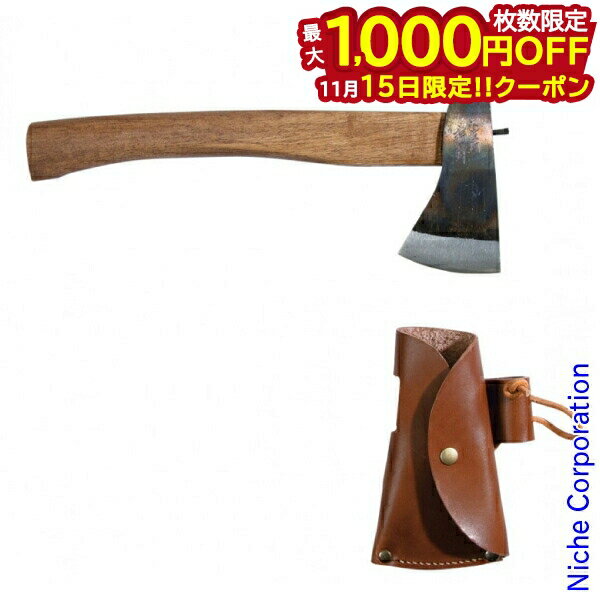 【15日は！枚数限定 最大1,000円OFFクーポン】土佐打刃物 斧 瑞鋒 槌斧 革ケース付き T-211 薪ストーブ..