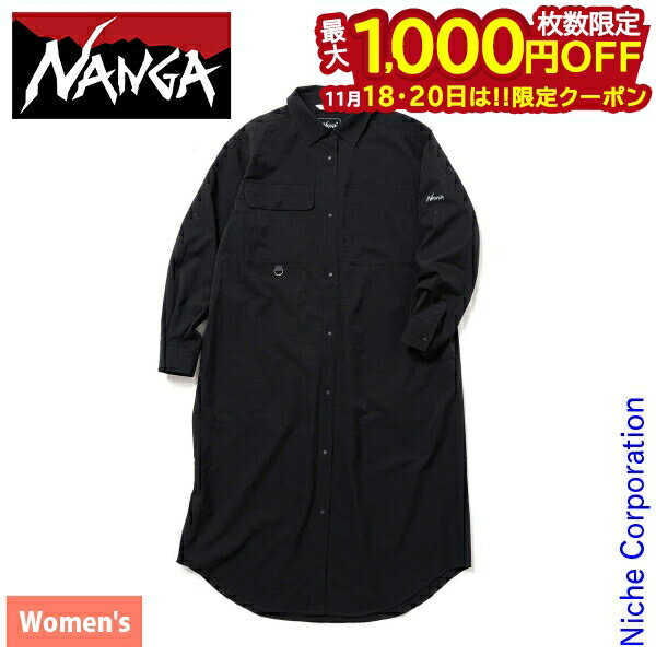 【18・20日は！枚数限定 最大1,000円OFFクーポン】ナンガ ドットエア コンフィー ワンピース ウィメンズ NW2412-1H202 アウトドア ウェア レディース NANGA シャツワンピ 吸汗 速乾 nocu 注目商品