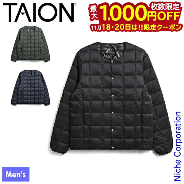【18・20日は！枚数限定 最大1,000円OFFクーポン】ダウンジャケット タイオン ベーシック クルーネック..