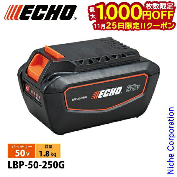 【25日は！枚数限定 最大1,000円OFFクーポン】エコー 50V リチウムイオン 2Pバッテリー LBP-50-250G バ..
