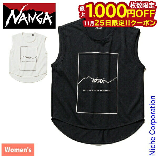 【25日は！枚数限定 最大1,000円OFFクーポン】ナンガ ドライミックス フレームロゴ コンパクトトップ N..