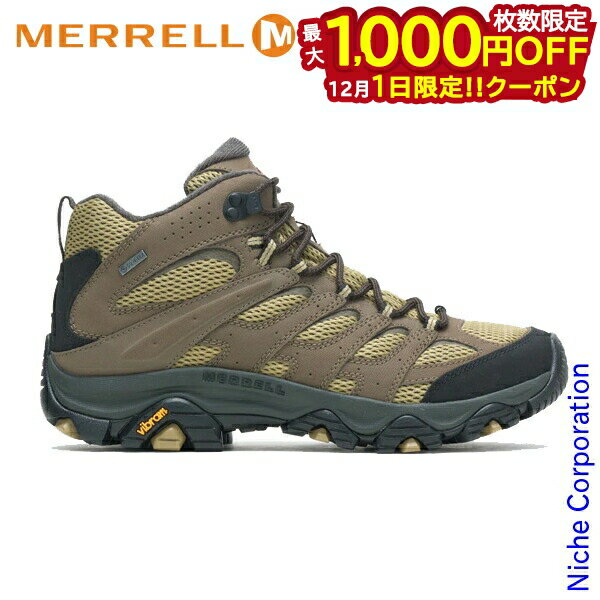 楽天ニッチ・リッチ・キャッチ【1日は！枚数限定 最大1,000円OFFクーポン】メレル モアブ 3 シンセティック ミッド ゴアテックス メンズ カンガルー/コヨーテ J500255 アウトドア 登山靴 山登り 男性用 トレッキングシューズ 防水 注目商品