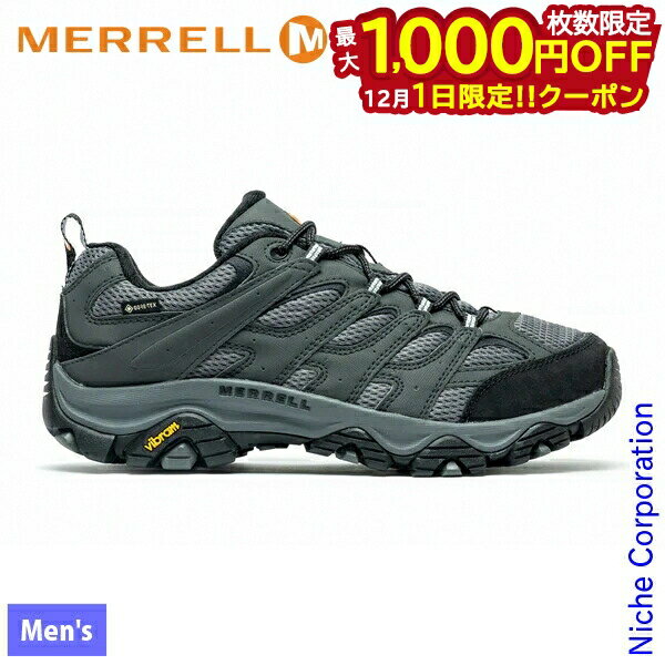 楽天ニッチ・リッチ・キャッチ【1日は！枚数限定 最大1,000円OFFクーポン】メレル モアブ3 シンセティック ゴアテックス ワイド ワイズ メンズ グラナイト M500243W アウトドア ウェア 登山靴 山登り メンズ 登山 シューズ 注目商品